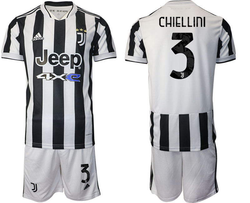 Men 2021-2022 Club Juventus home white #3 Adidas Soccer Jerseys->juventus jersey->Soccer Club Jersey